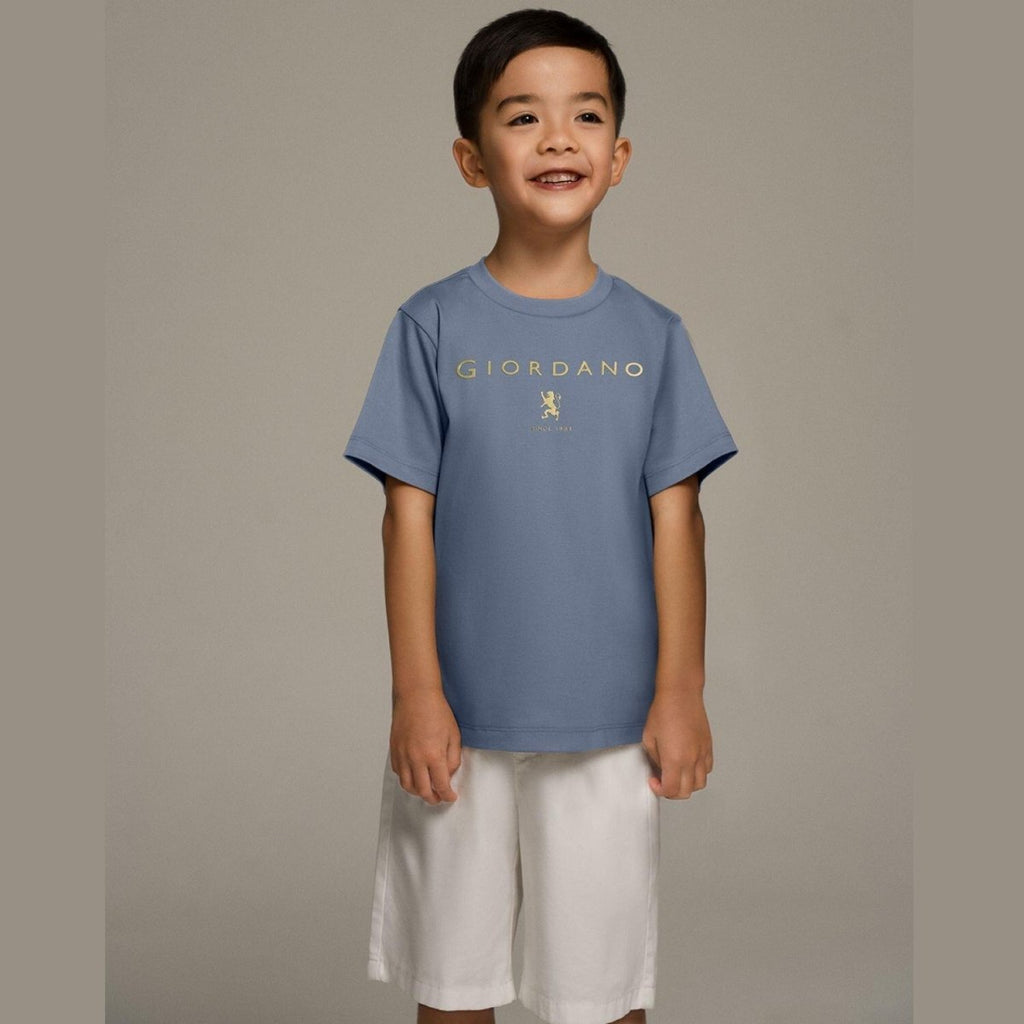 Kids’ Signature Printed Crew Neck Cotton Jersey Tee 4 Y - Shop Giordano