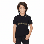 Giordano Kids Slim Fit Cotton Lycra Embroidered Bold Polo - Premium Polo
