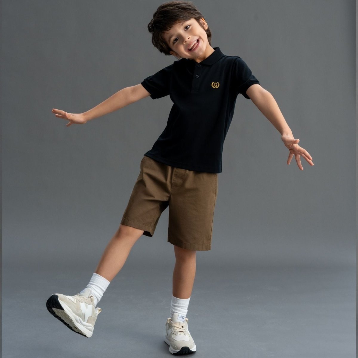Kids Slim Fit Cotton Lycra Embroidered Bold Polo 4 Y - Shop Giordano