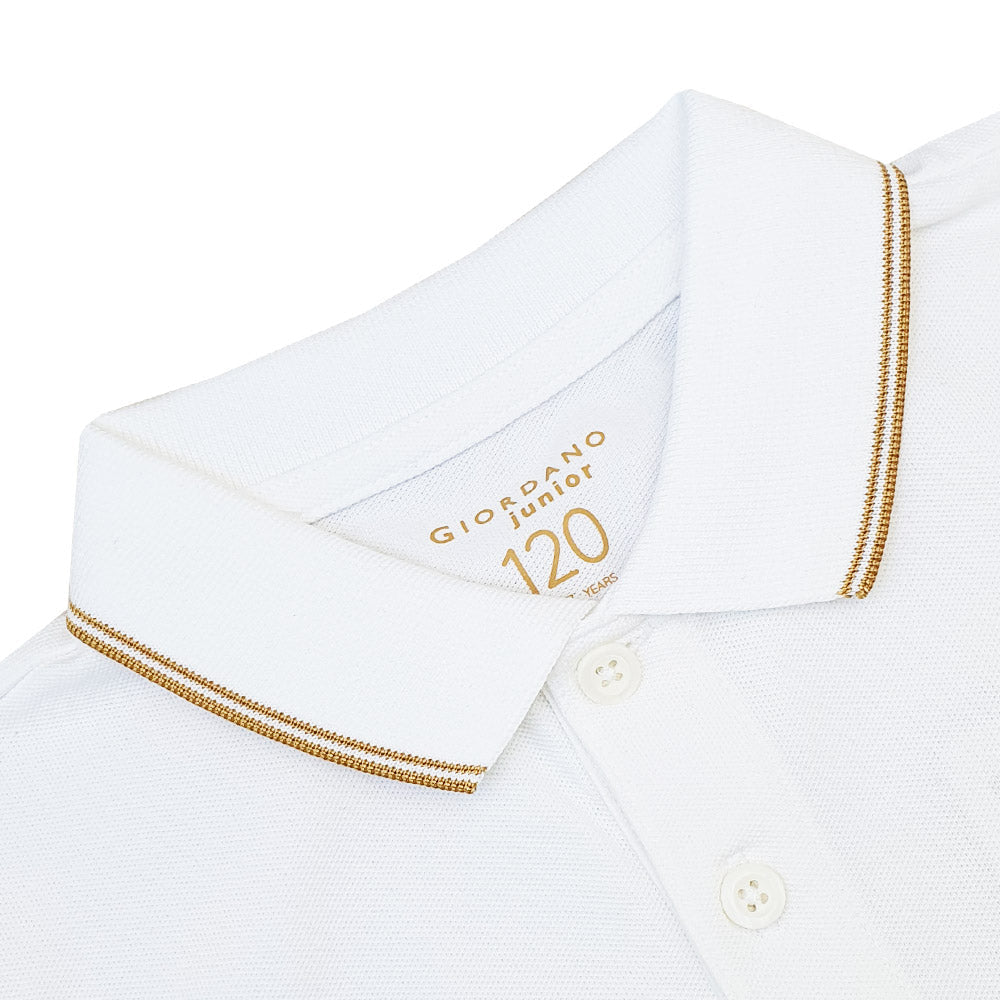 Giordano Kids Slim Fit Cotton Lycra Embroidered Bold Polo - Premium Polo