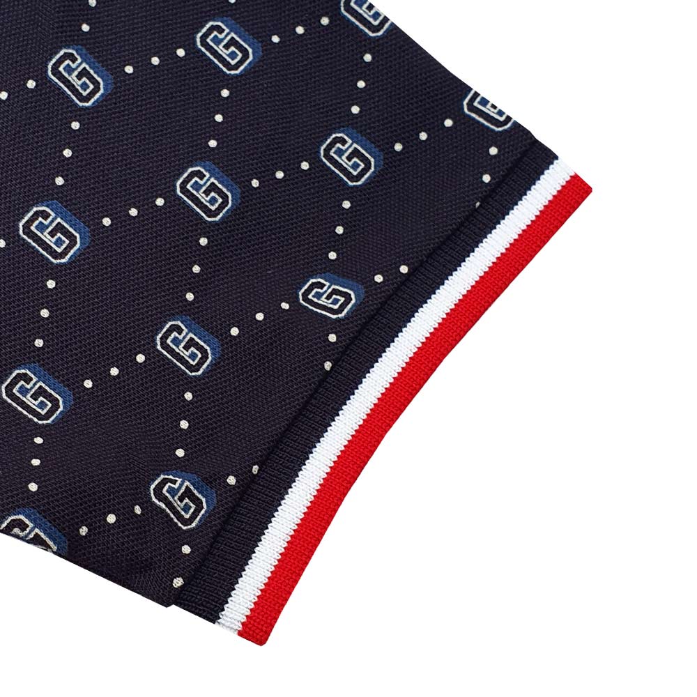 Kids' Slim Fit Cotton - Lycra Piqué Polo | All - Over Print - Giordano