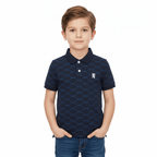 Giordano Kid's' Slim Pique Polo With Pattern Print & Embroidery - first_variant_option_2 Premium Polo for Giordano