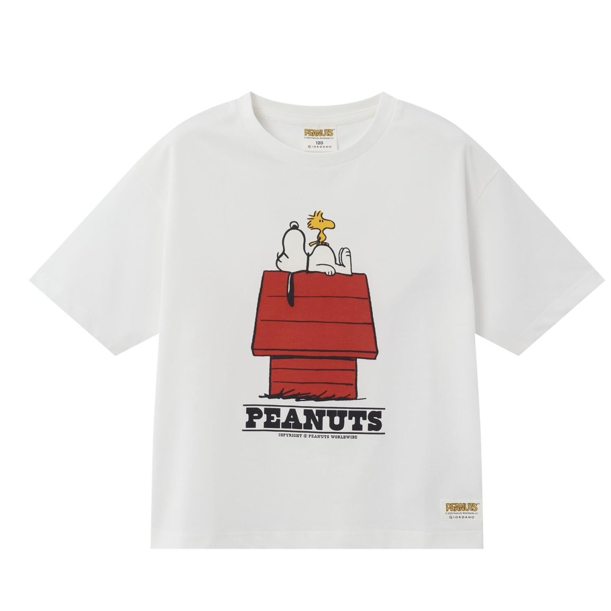 Kids' Snoopy Comfort Print Tee - Snow White Cotton - Poly Jersey Crew Neck - Giordano