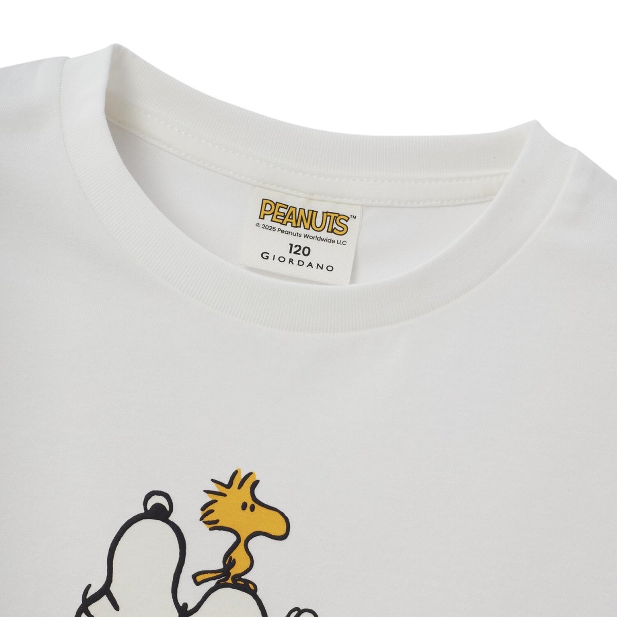 Kids' Snoopy Comfort Print Tee - Snow White Cotton - Poly Jersey Crew Neck - Giordano