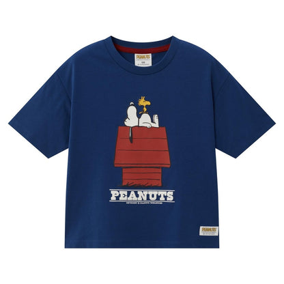 Kids' Snoopy Comfort Print Tee - Snow White Cotton - Poly Jersey Crew Neck - Giordano
