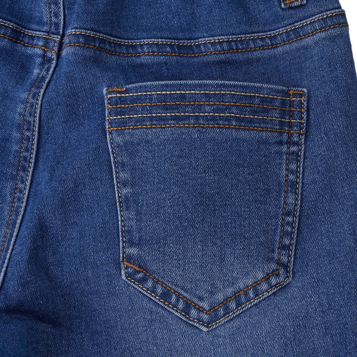 Kids' Stretch Denim Jeans: Regular Tapered Fit, Elastic Waist - Giordano