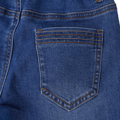 Kids' Stretch Denim Jeans: Regular Tapered Fit, Elastic Waist - Giordano