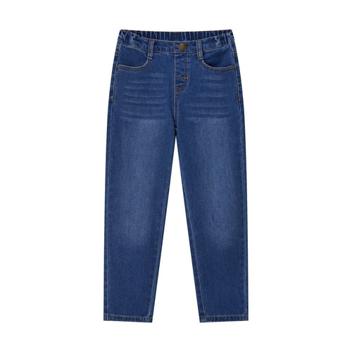 Kids' Stretch Denim Jeans: Regular Tapered Fit, Elastic Waist 4 Y - Shop Giordano