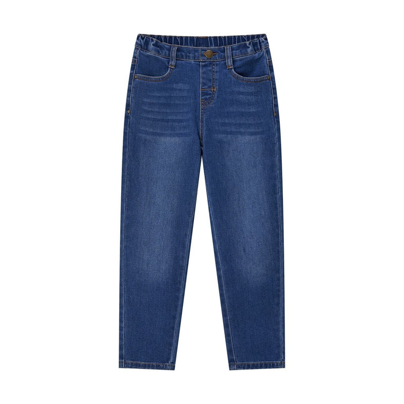 Kids' Stretch Denim Jeans: Regular Tapered Fit, Elastic Waist 4 Y - Shop Giordano