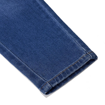 Kids' Stretch Denim Jeans: Regular Tapered Fit, Elastic Waist - Giordano