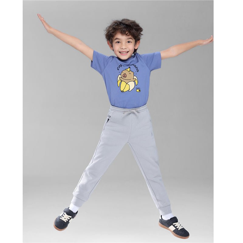 Kid's Tapered Fit French Terry Jogger With Elastic Waist 4 Y - Shop Giordano