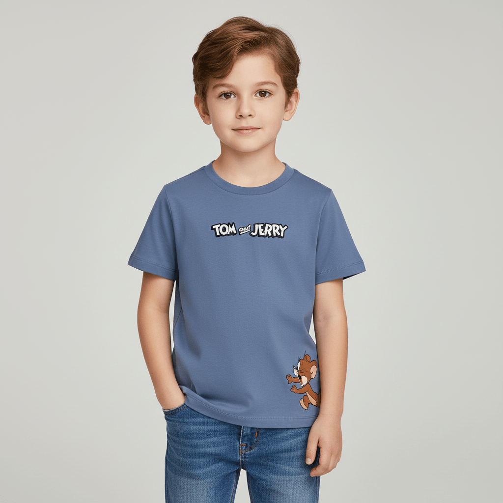 Kids' Tom & Jerry "Chase" Character Print Cotton Tee 4 Y - Shop Giordano