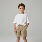Giordano Kid's' Twill Comfort Fit Elastic Waist Shorts - Premium Shorts
