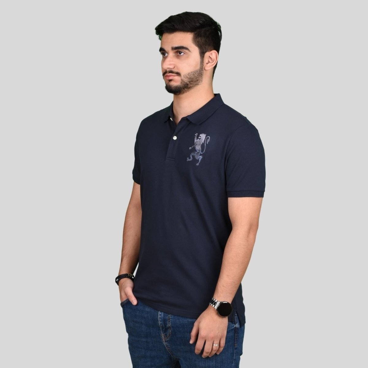 Giordano Men's 3D Lion Polo - Premium Polo