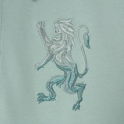 Men's 3D Lion Polo: Slim Fit, Bold Embroidery, Premium Pique - Giordano