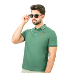 Men's 3D Lion Polo: Slim Fit, Bold Embroidery, Premium Pique S - Shop Giordano