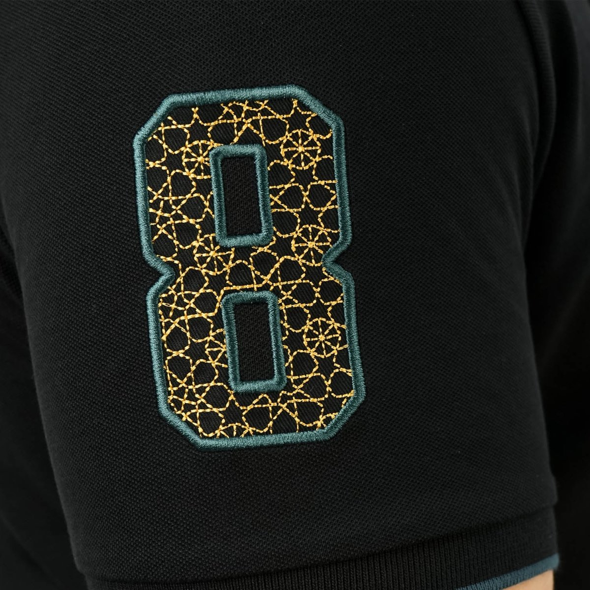 Men's 3D Lion Polo: Slim Fit, Bold Embroidery, Premium Pique S - Shop Giordano