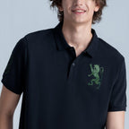 Men's 3D Lion Polo: Slim Fit, Bold Embroidery, Premium Pique S - Shop Giordano