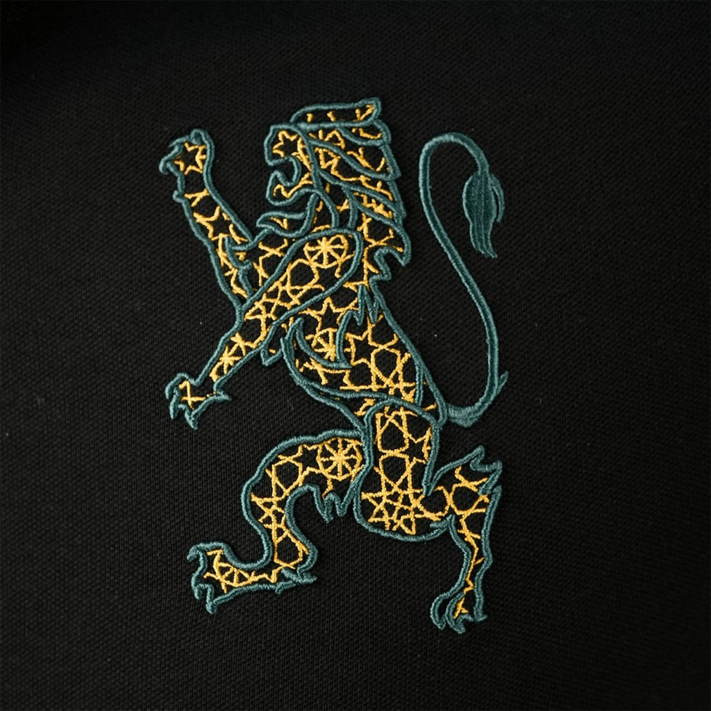 Men's 3D Lion Polo: Slim Fit, Bold Embroidery, Premium Pique S - Shop Giordano