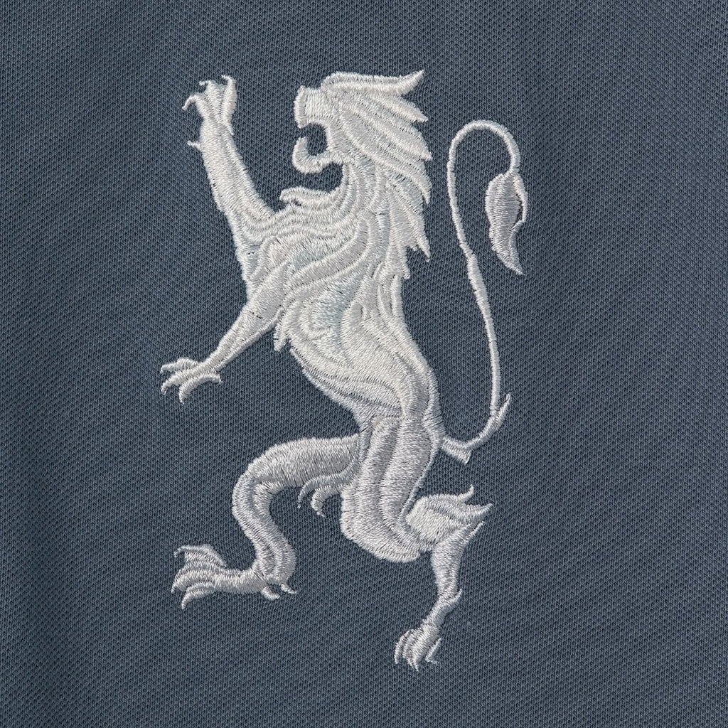Men's 3D Lion Polo: Slim Fit, Bold Embroidery, Premium Pique S - Shop Giordano