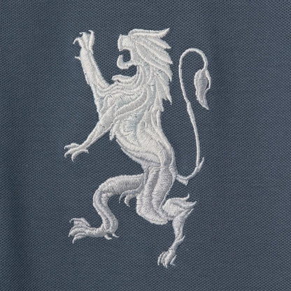 Men's 3D Lion Polo: Slim Fit, Bold Embroidery, Premium Pique - Giordano