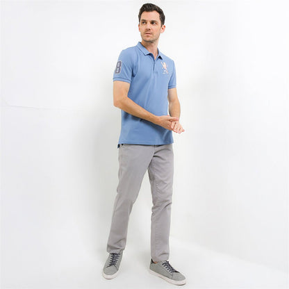 Men's 3D Lion Polo: Slim Fit, Bold Embroidery, Premium Pique - Giordano