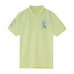 Men's 3D Lion Polo: Slim Fit, Bold Embroidery, Premium Pique S - Shop Giordano