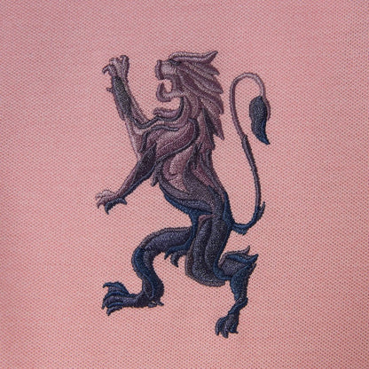 Men's 3D Lion Polo: Slim Fit, Bold Embroidery, Premium Pique - Giordano