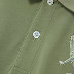 Men's 3D Lion Polo: Slim Fit, Bold Embroidery, Premium Pique S - Shop Giordano