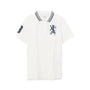 Giordano Men's 3D Lion Polo: Slim Fit, Bold Embroidery, Premium Pique - Premium Polo