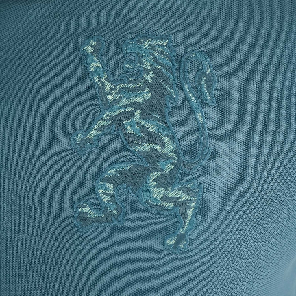 Men's 3D Lion Polo: Slim Fit, Bold Embroidery, Premium Pique S - Shop Giordano