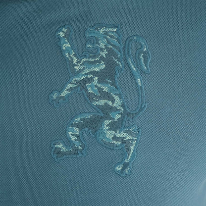 Men's 3D Lion Polo: Slim Fit, Bold Embroidery, Premium Pique - Giordano