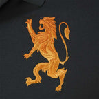 Giordano Men's 3D Lion Polo: Slim Fit, Bold Embroidery, Premium Pique - Premium Polo