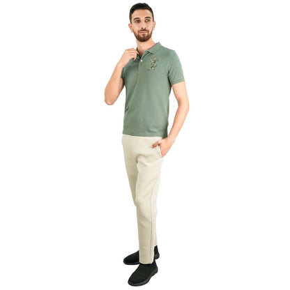 Men's 3D Lion Polo: Slim Fit, Bold Embroidery, Premium Pique - Giordano