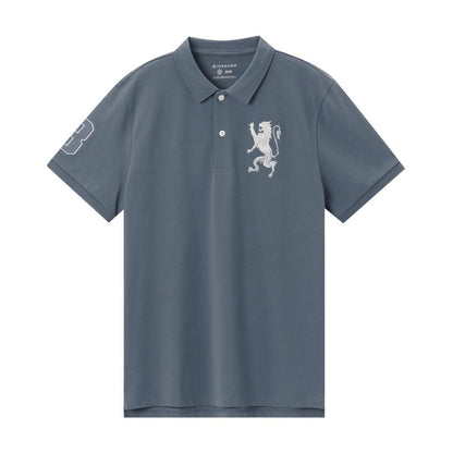 Men's 3D Lion Polo: Slim Fit, Bold Embroidery, Premium Pique - Giordano