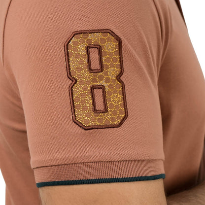 Men's 3D Lion Polo: Slim Fit, Bold Embroidery, Premium Pique - Giordano