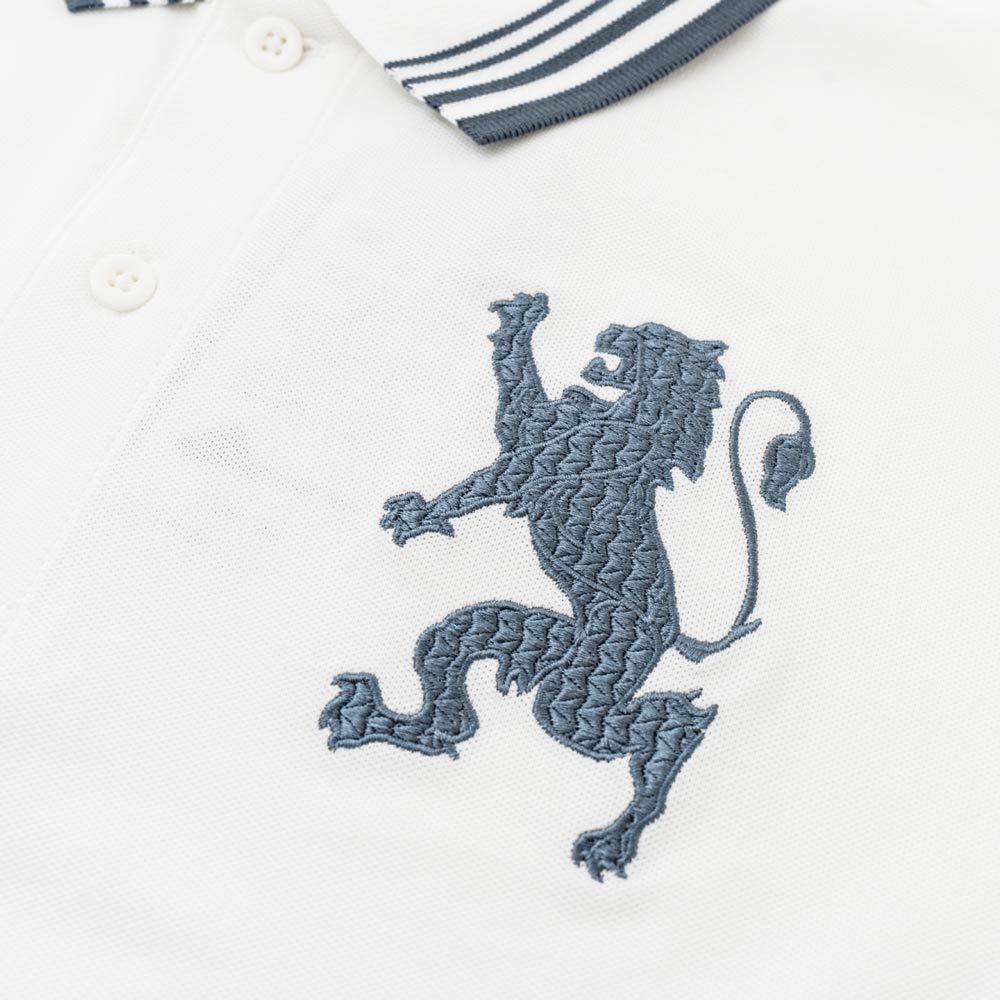 Giordano Men's 3D Lion Polo: Slim Fit, Bold Embroidery, Premium Pique - Premium Polo