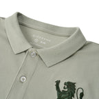 Men's 3D Lion Polo: Slim Fit, Bold Embroidery, Premium Pique S - Shop Giordano