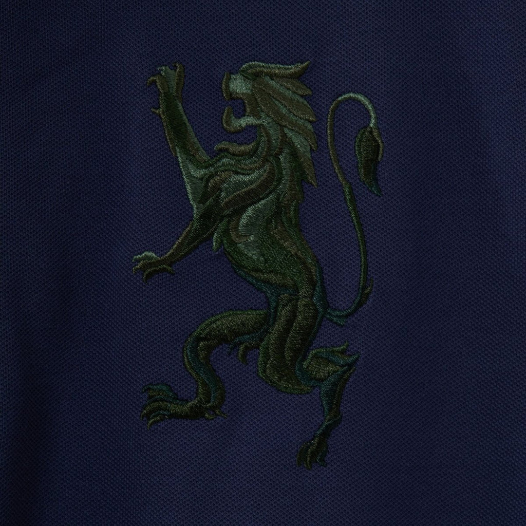 Men's 3D Lion Polo: Slim Fit, Bold Embroidery, Premium Pique S - Shop Giordano