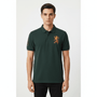Men's 3D Lion Polo: Slim Fit, Bold Embroidery, Premium Pique S - Shop Giordano