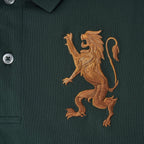 Men's 3D Lion Polo: Slim Fit, Bold Embroidery, Premium Pique S - Shop Giordano
