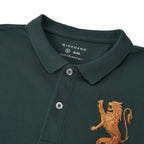 Men's 3D Lion Polo: Slim Fit, Bold Embroidery, Premium Pique S - Shop Giordano