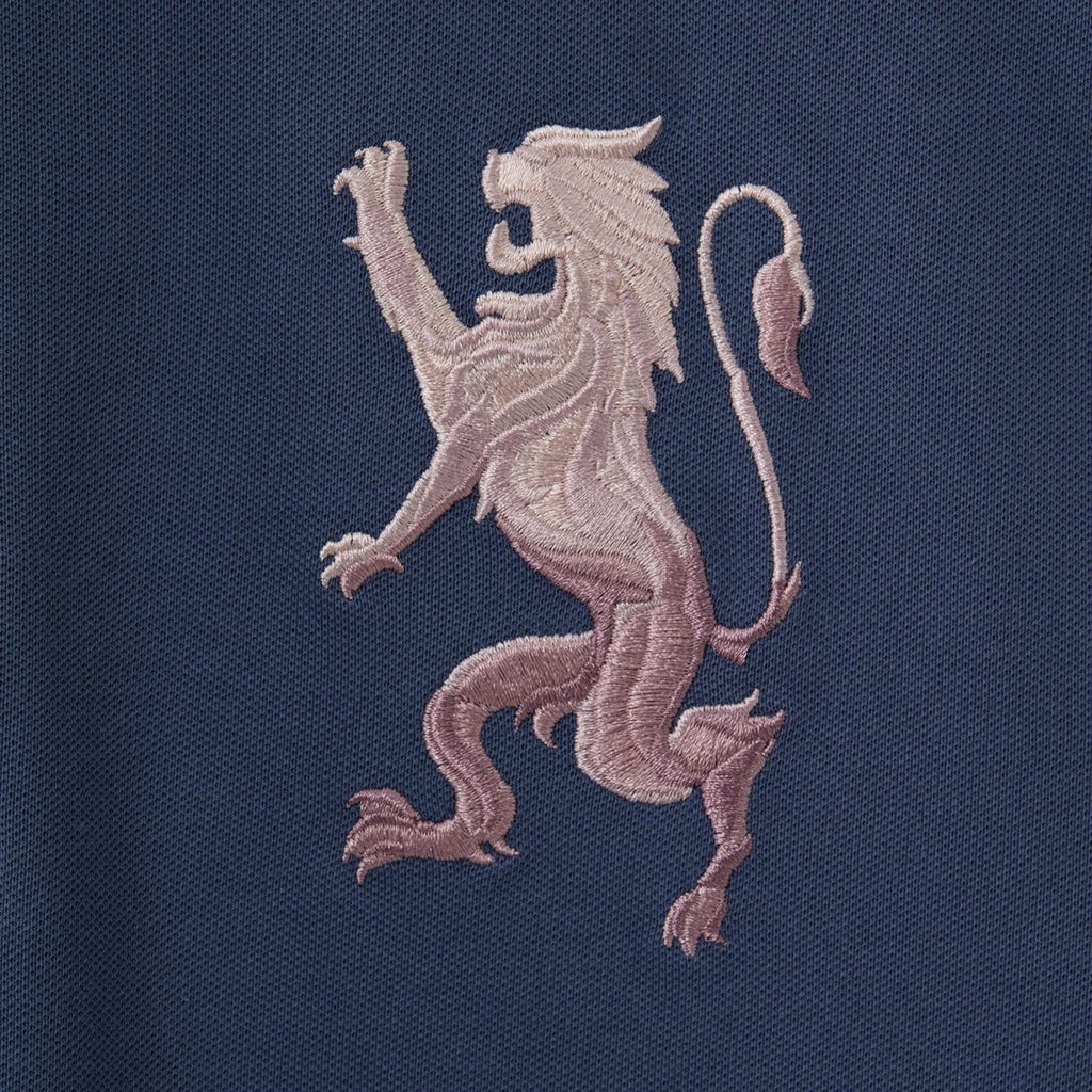 Men's 3D Lion Polo: Slim Fit, Bold Embroidery, Premium Pique S - Shop Giordano