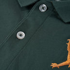 Men's 3D Lion Polo: Slim Fit, Bold Embroidery, Premium Pique S - Shop Giordano