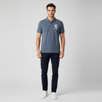 Men's 3D Lion Polo: Slim Fit, Bold Embroidery, Premium Pique S - Shop Giordano