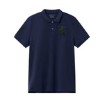 Men's 3D Lion Polo: Slim Fit, Bold Embroidery, Premium Pique S - Shop Giordano