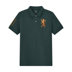 Men's 3D Lion Polo: Slim Fit, Bold Embroidery, Premium Pique S - Shop Giordano