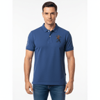 Men's 3D Lion Polo: Slim Fit, Bold Embroidery, Premium Pique S - Shop Giordano