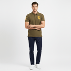 Men's 3D Lion Polo: Slim Fit, Bold Embroidery, Premium Pique S - Shop Giordano