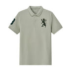Men's 3D Lion Polo: Slim Fit, Bold Embroidery, Premium Pique S - Shop Giordano